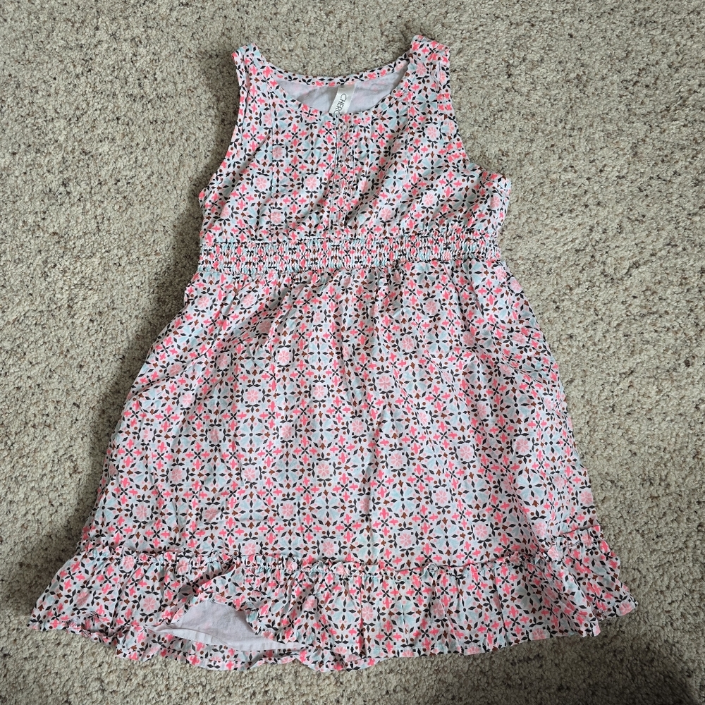 🌸Floral Pink and White Girl's Dress